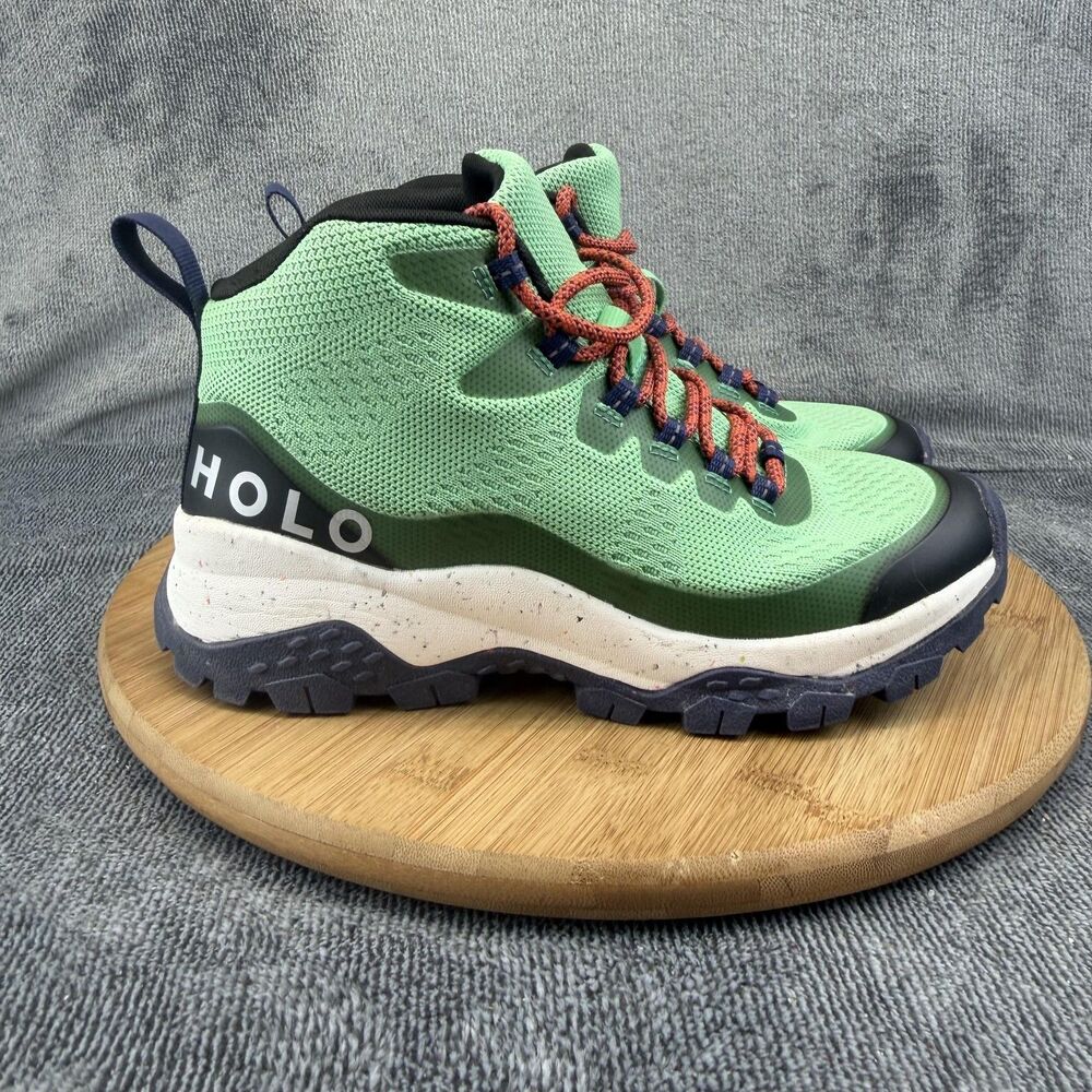 HOLO Footwear Eco Shoes Womens Size 7 Green Trail Hiking Sneakers HW712348